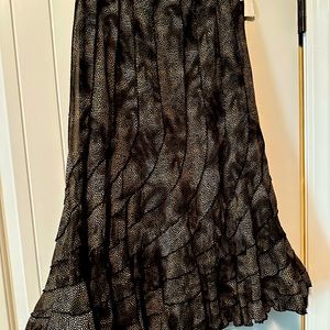 Long sheer skirts with lining